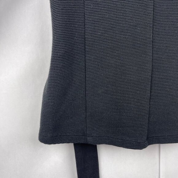 Anthropologie Black Metier Structured Thermal Long Sleeve Top Size Medium - Picture 3 of 11